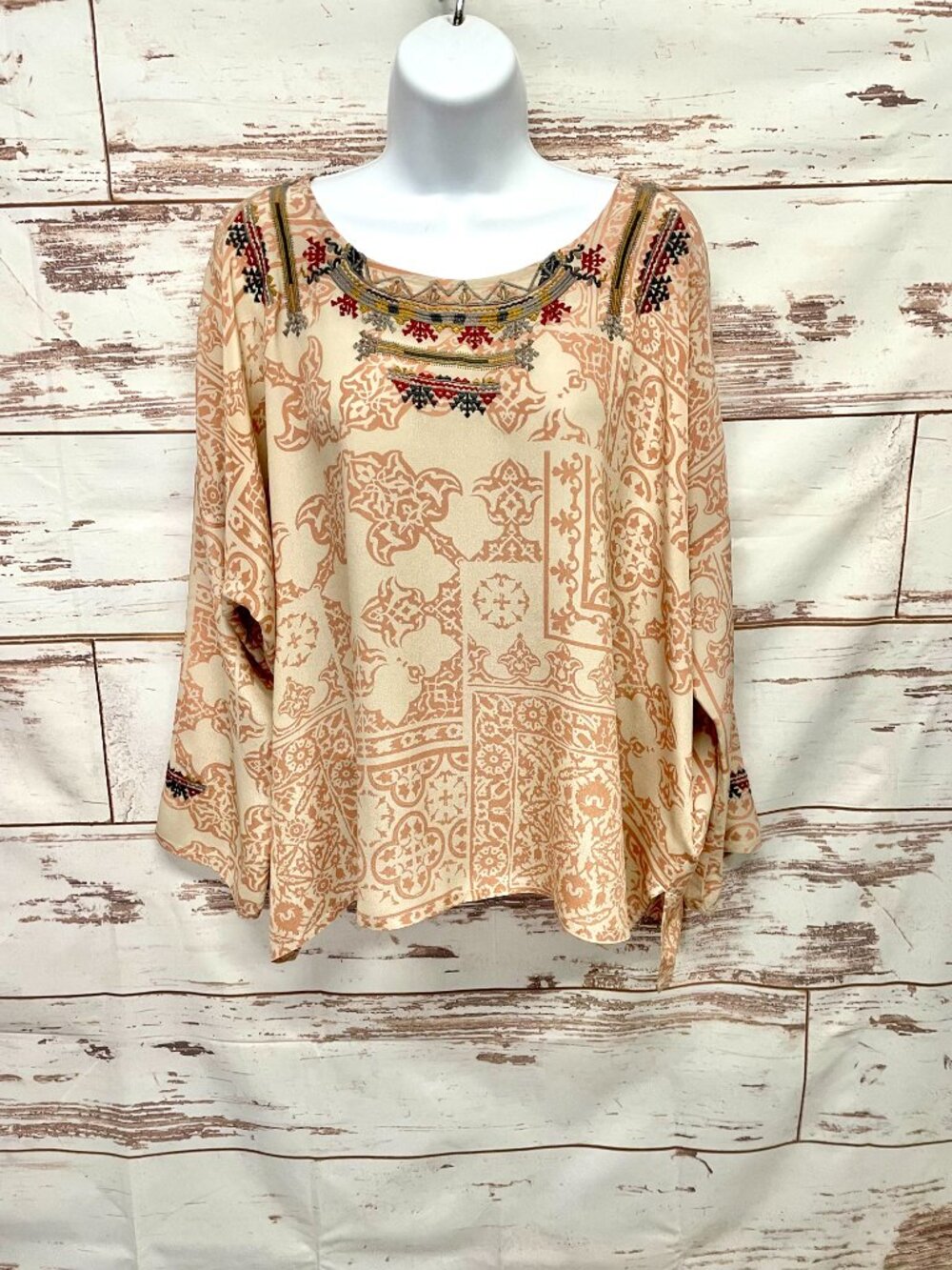 Biya Johnny Was Silk Embroidered Blouse